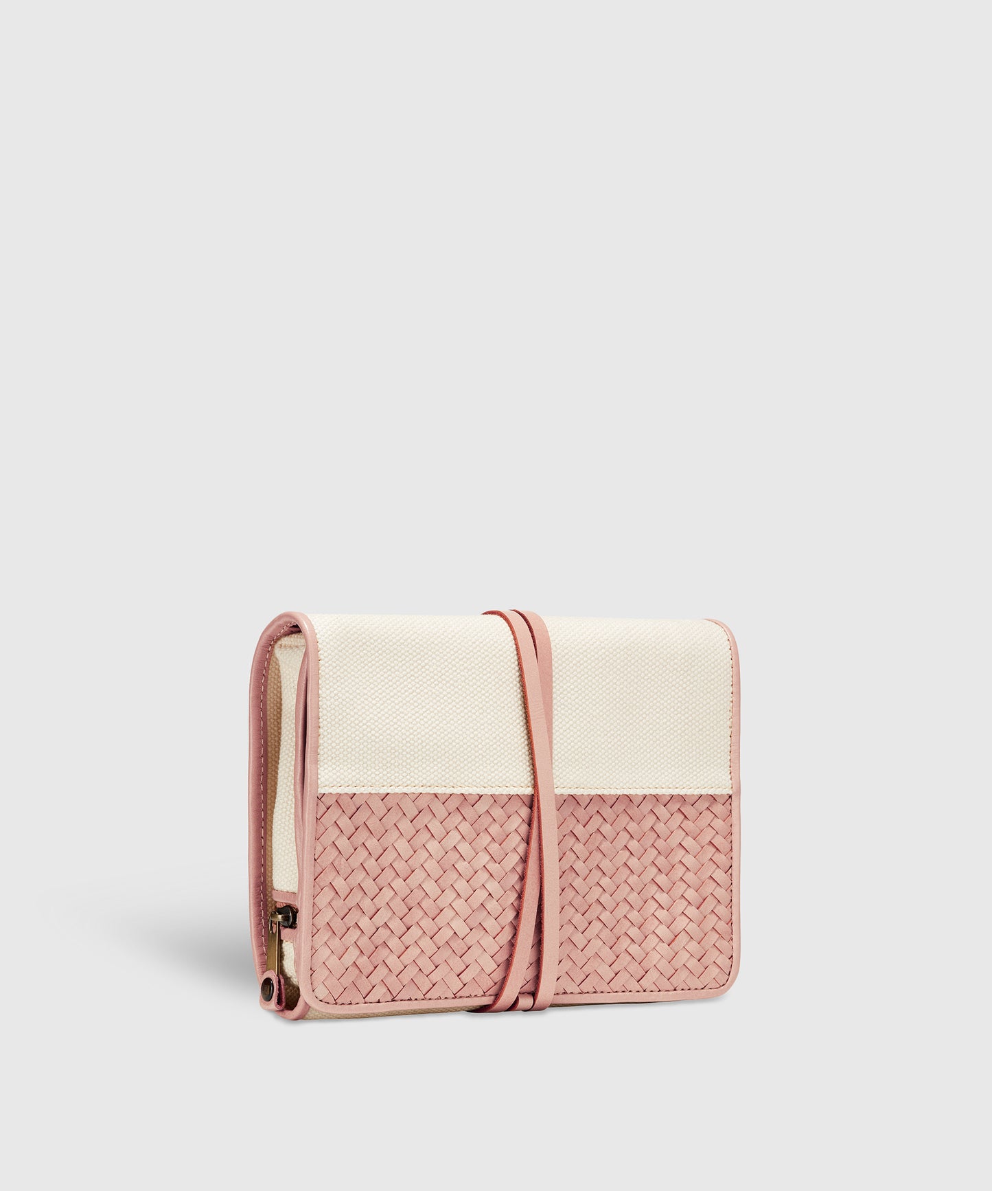 Leather & Cotton Hanging Toiletry Bag | KonMari by Marie Kondo