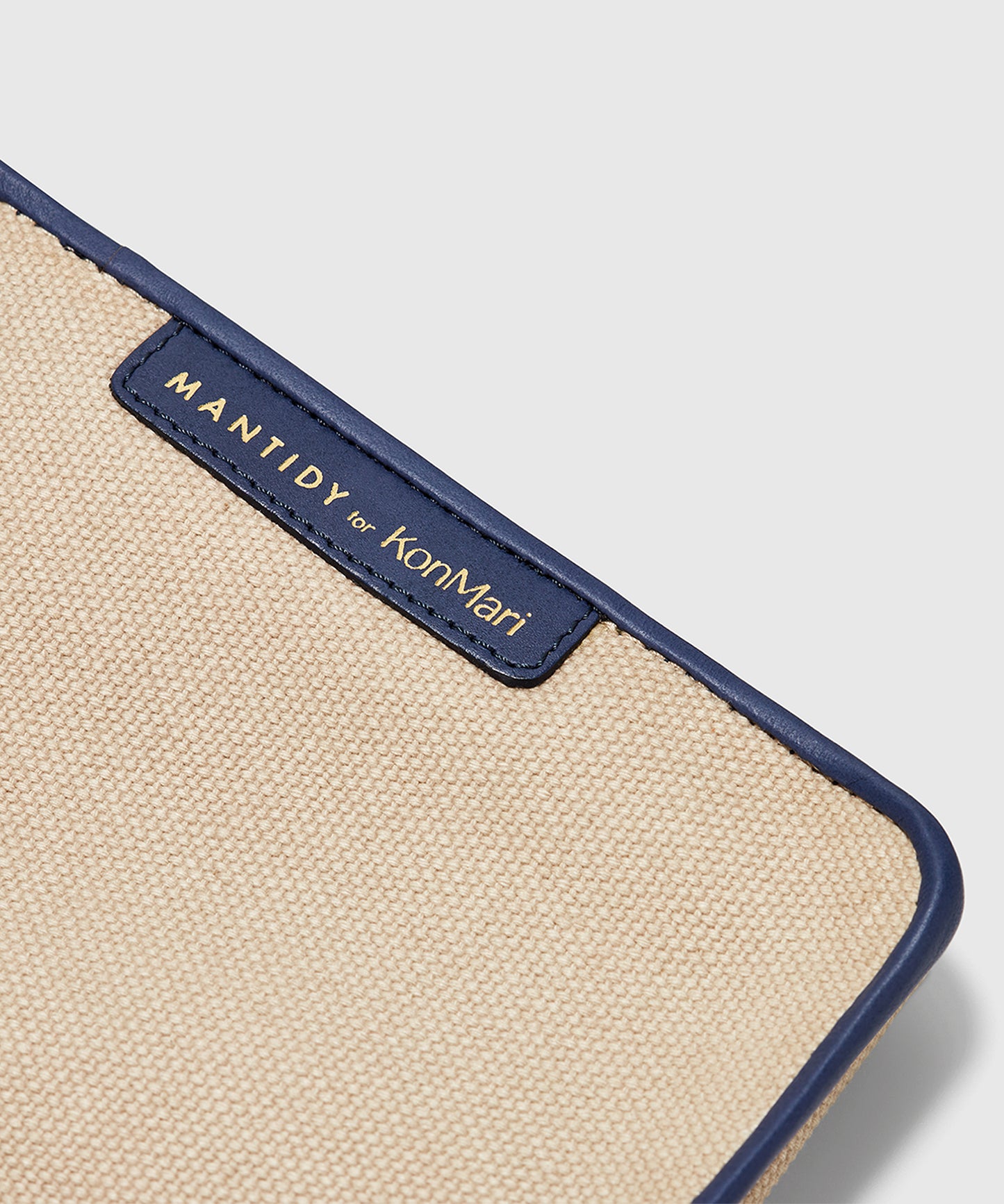 Cotton Canvas & Leather Tech Organizer| KonMari by Marie Kondo