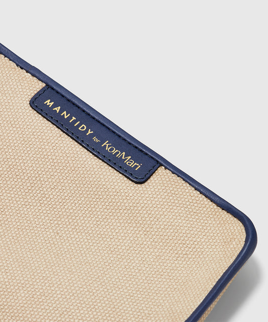 Cotton Canvas & Leather Tech Organizer| KonMari by Marie Kondo  - Secondary Image