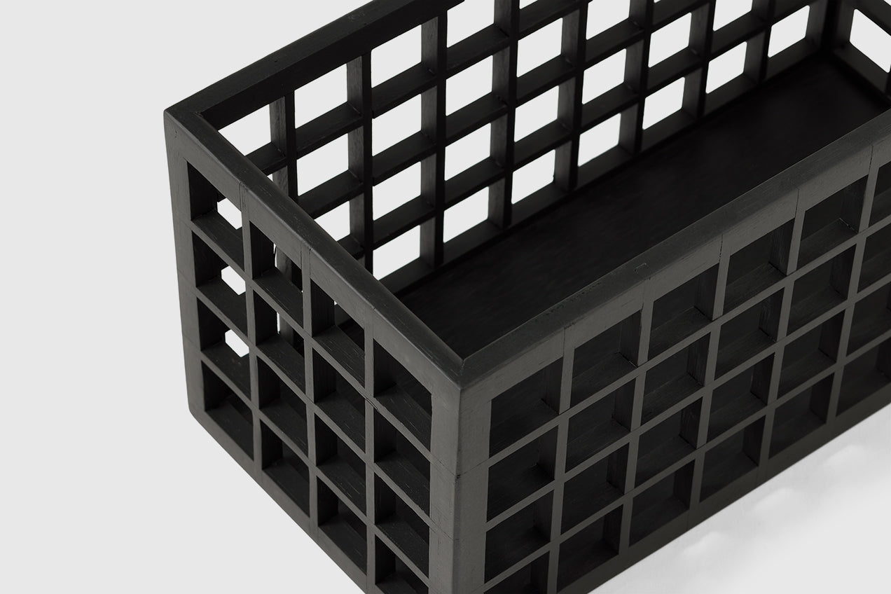 Narrow Bamboo Pantry Bin, Black | The Container Store x KonMari by Marie Kondo 