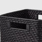 Medium Black Rattan Storage Cube | The Container Store x KonMari