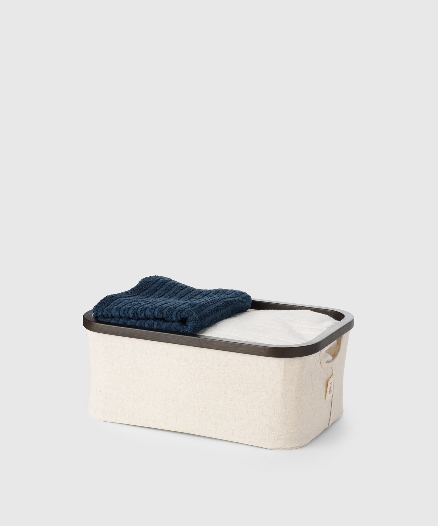 Bamboo & Cotton Rectangular Storage Basket | KonMari by Mari Kondo