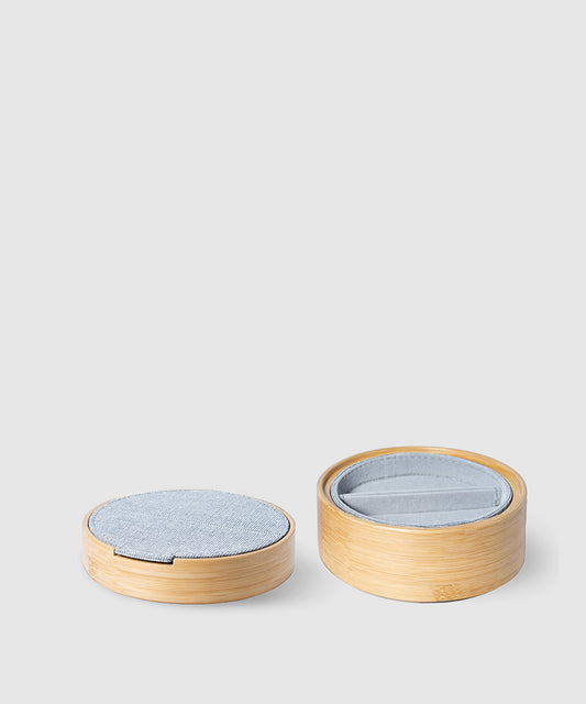 Round Bamboo Jewelry Box With Mirror | Marie Kondo Official | KonMari - Secondary Image