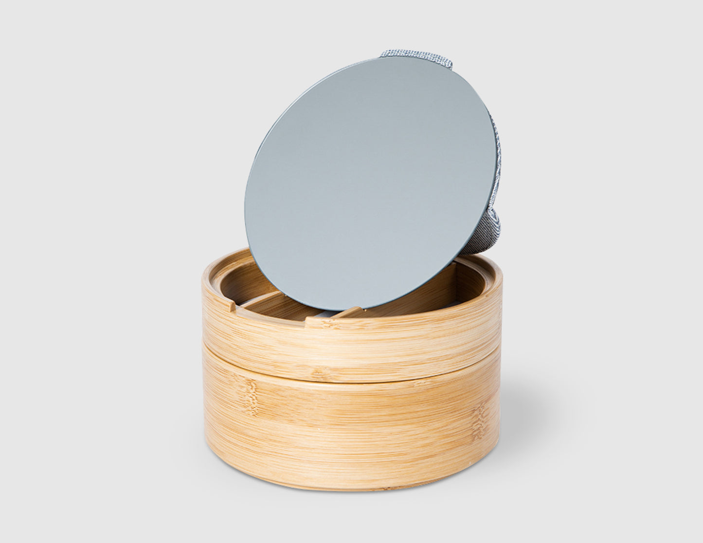 Round Bamboo Jewelry Box With Mirror | Marie Kondo Official | KonMari