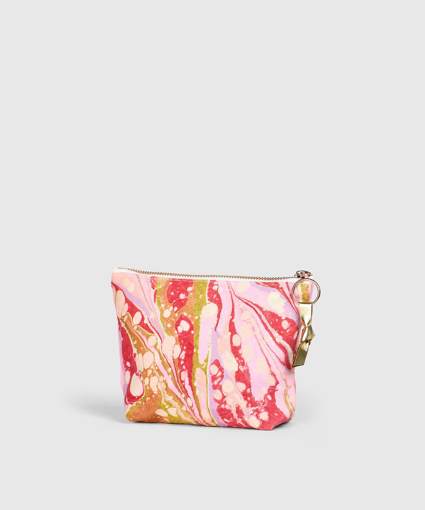 Marbled Cotton Canvas Pouch Clutch | KonMari by Marie Kondo 