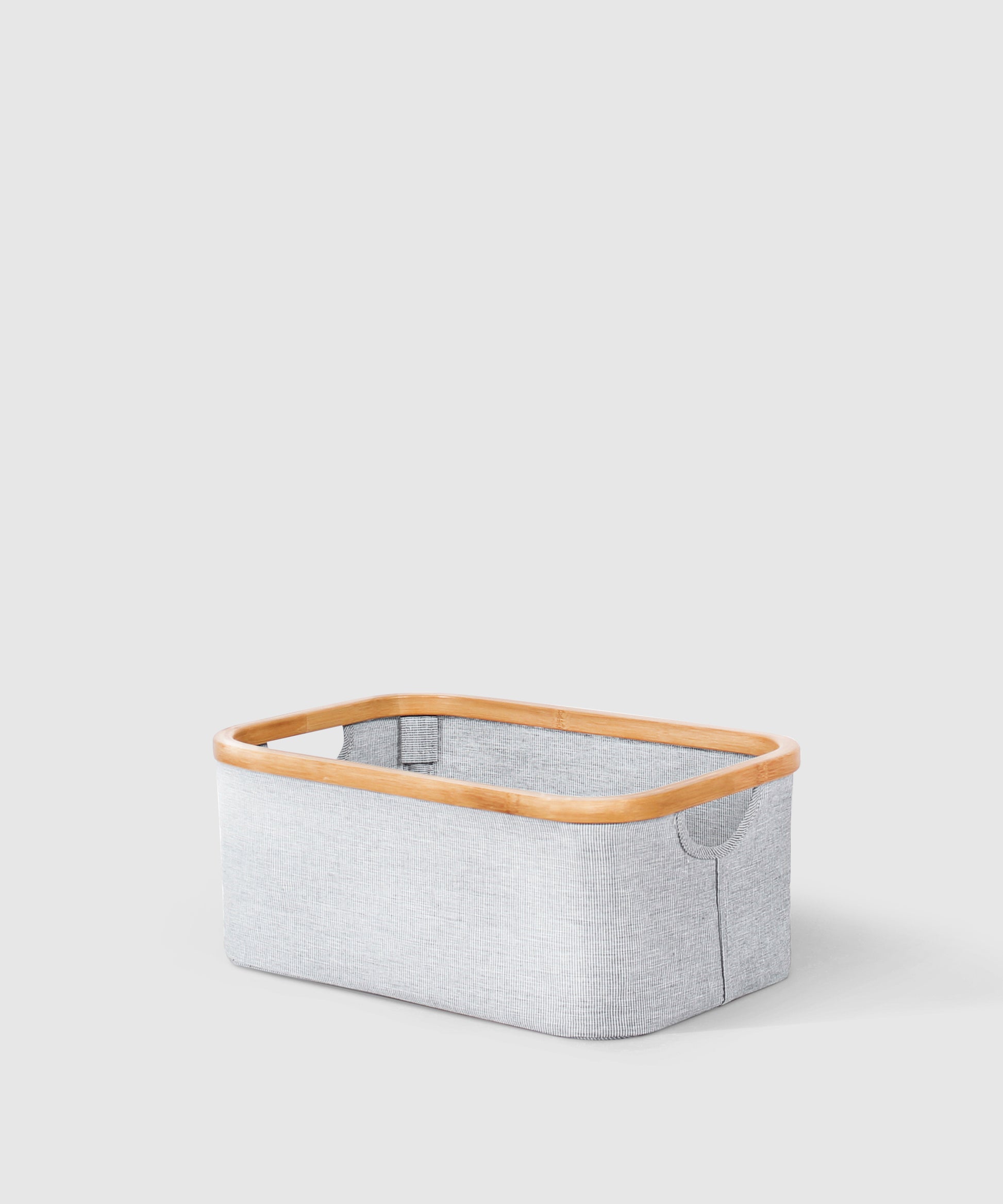 Bamboo & Cotton Rectangular Storage Basket | KonMari by Mari Kondo