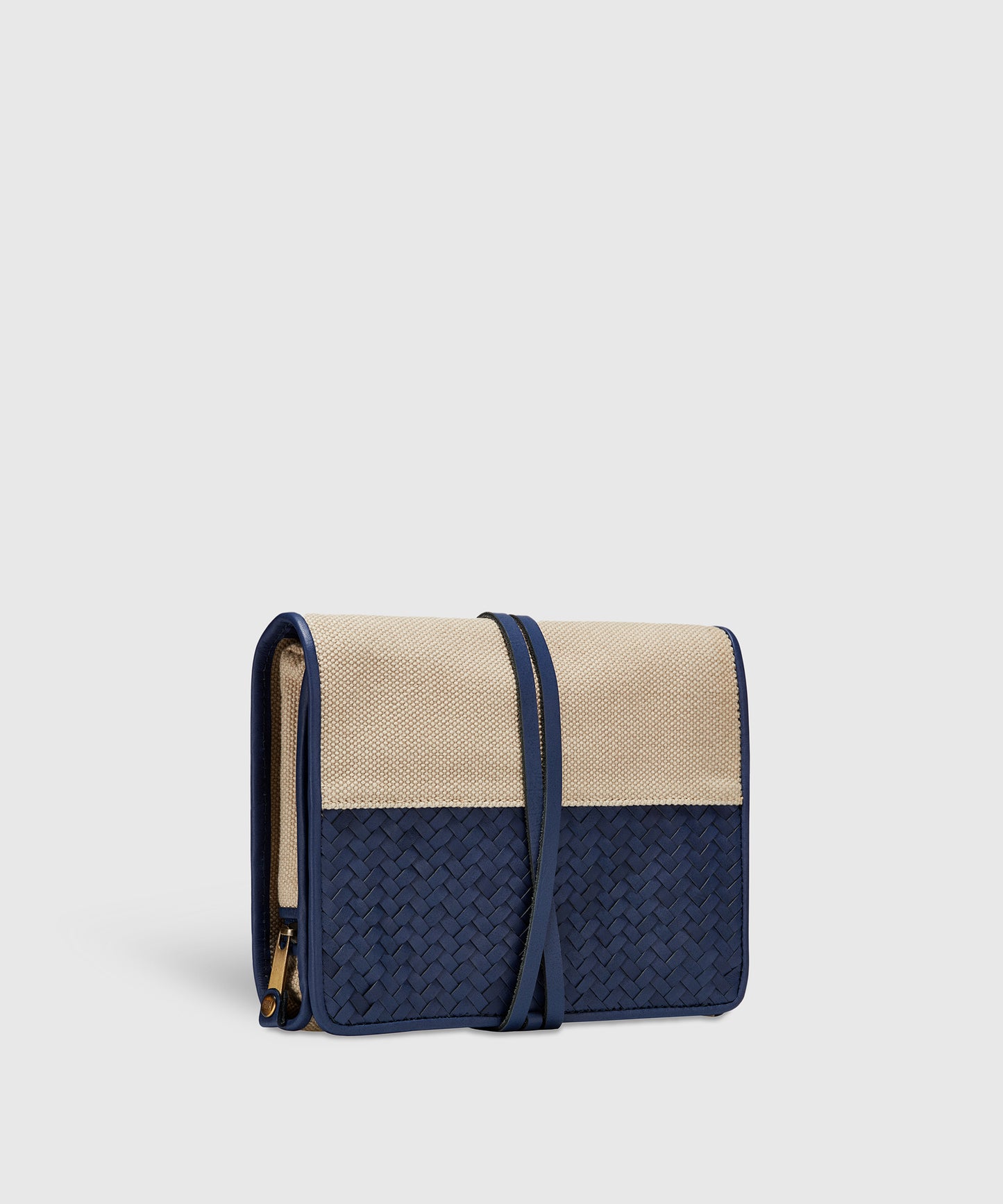 Leather & Cotton Hanging Toiletry Bag | KonMari by Marie Kondo