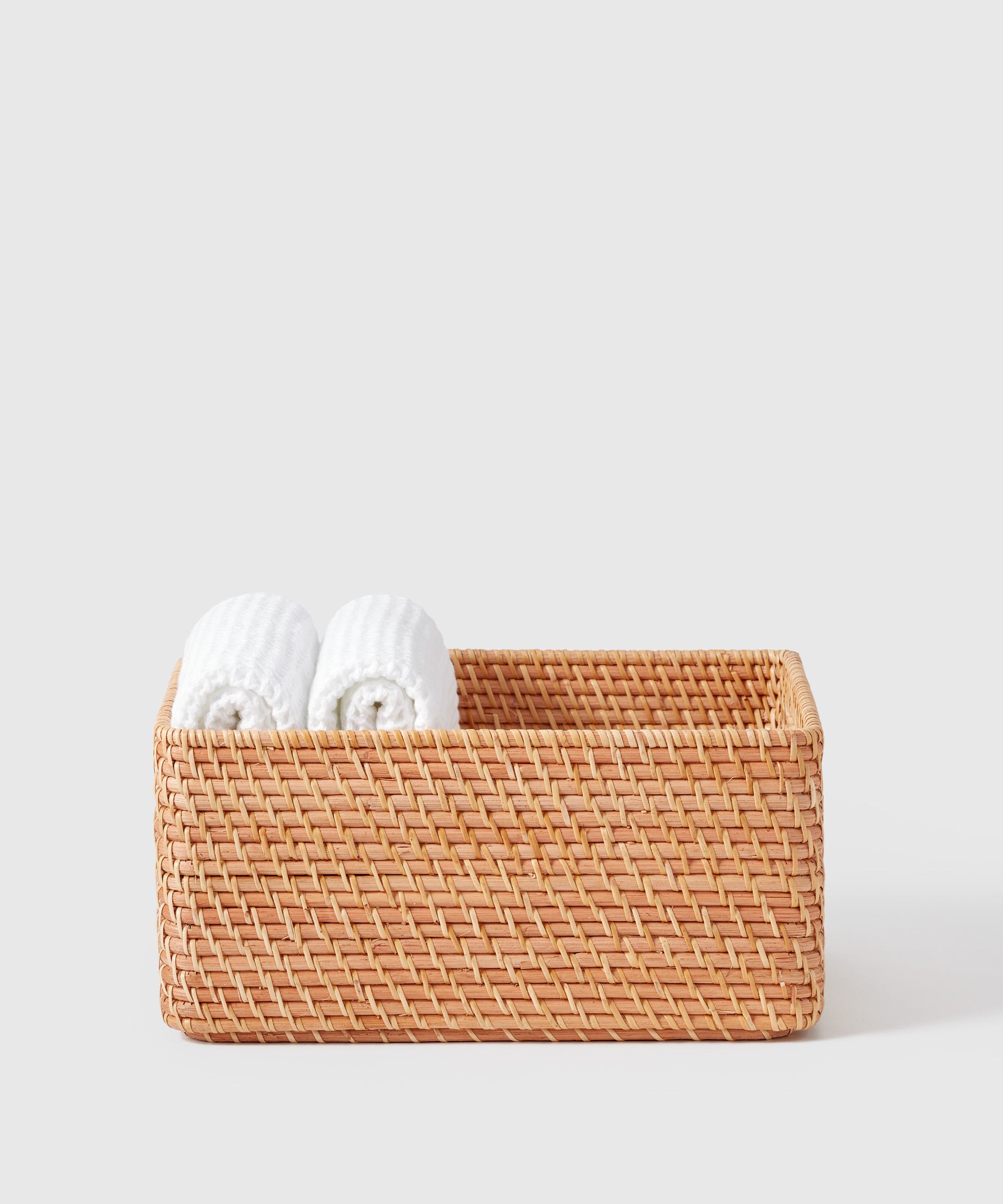 Large Woven Rattan Bin With Handles | Marie Kondo Official Site