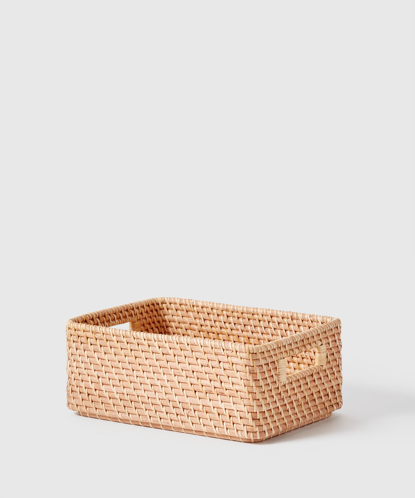 Medium Woven Rattan Bin With Handles | Marie Kondo Official Site