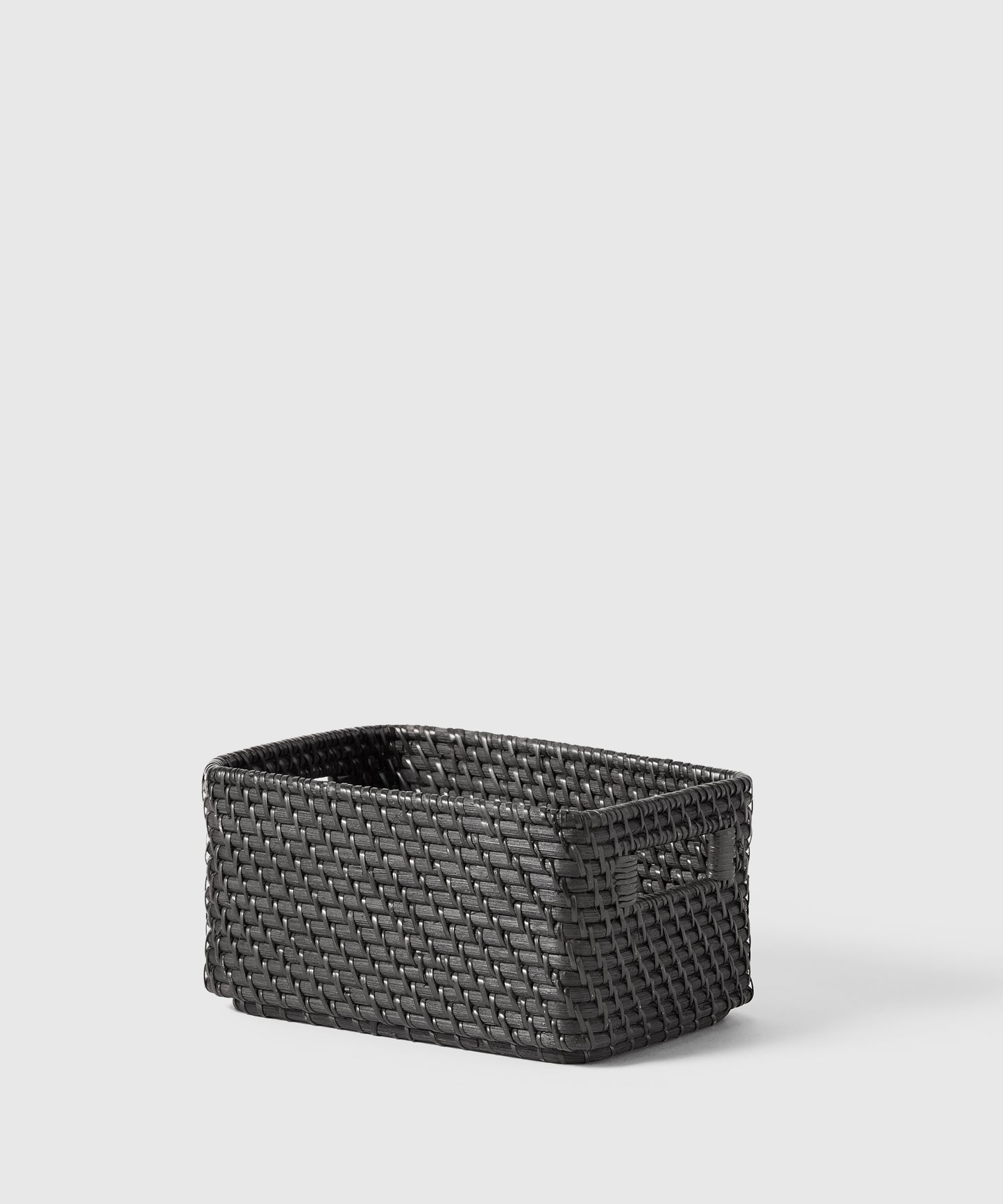 Small Woven Black Rattan Bin | The Container Store x KonMari by Marie Kondo 