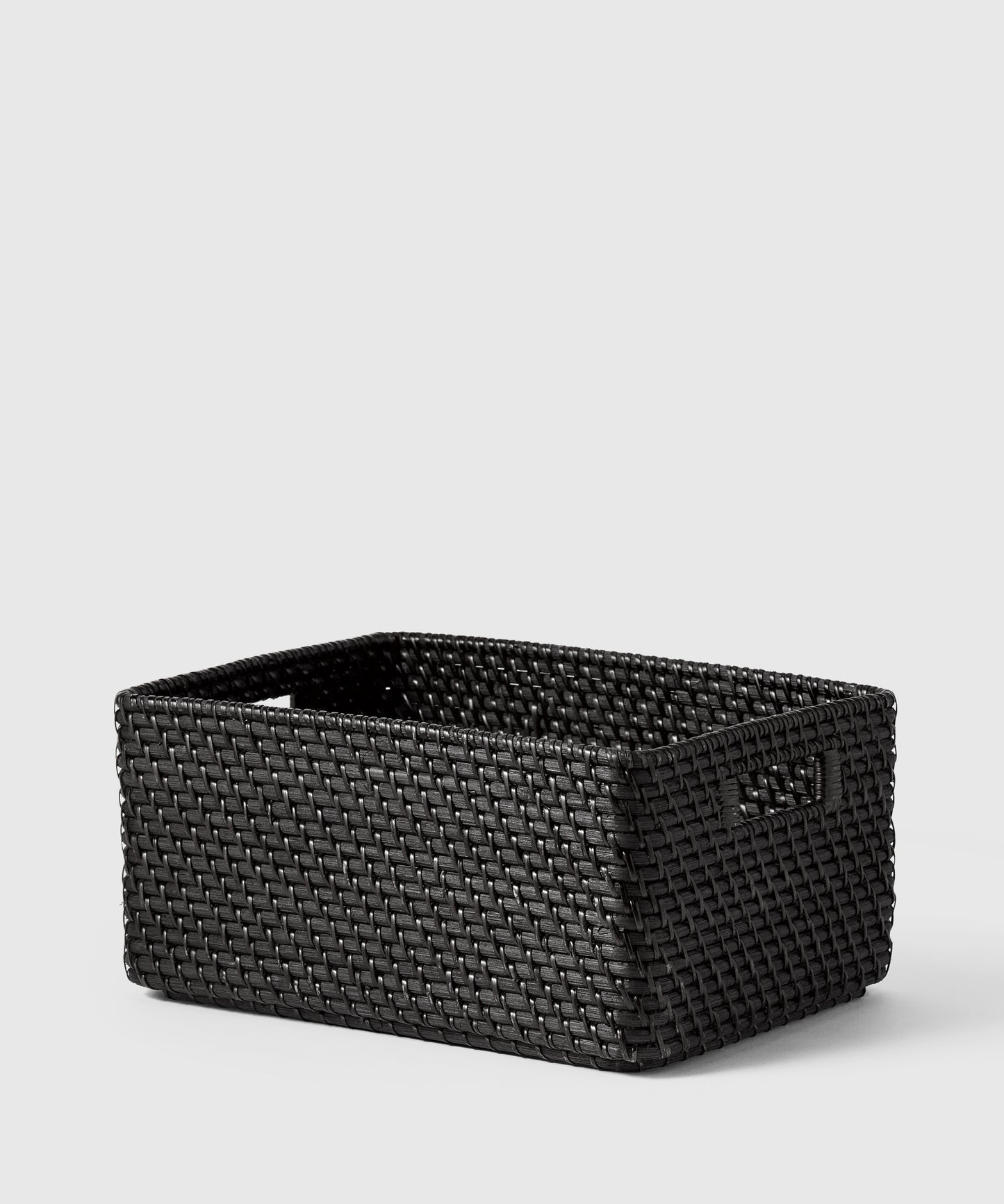 Large Woven Black Rattan Bin | The Container Store x KonMari by Marie Kondo 