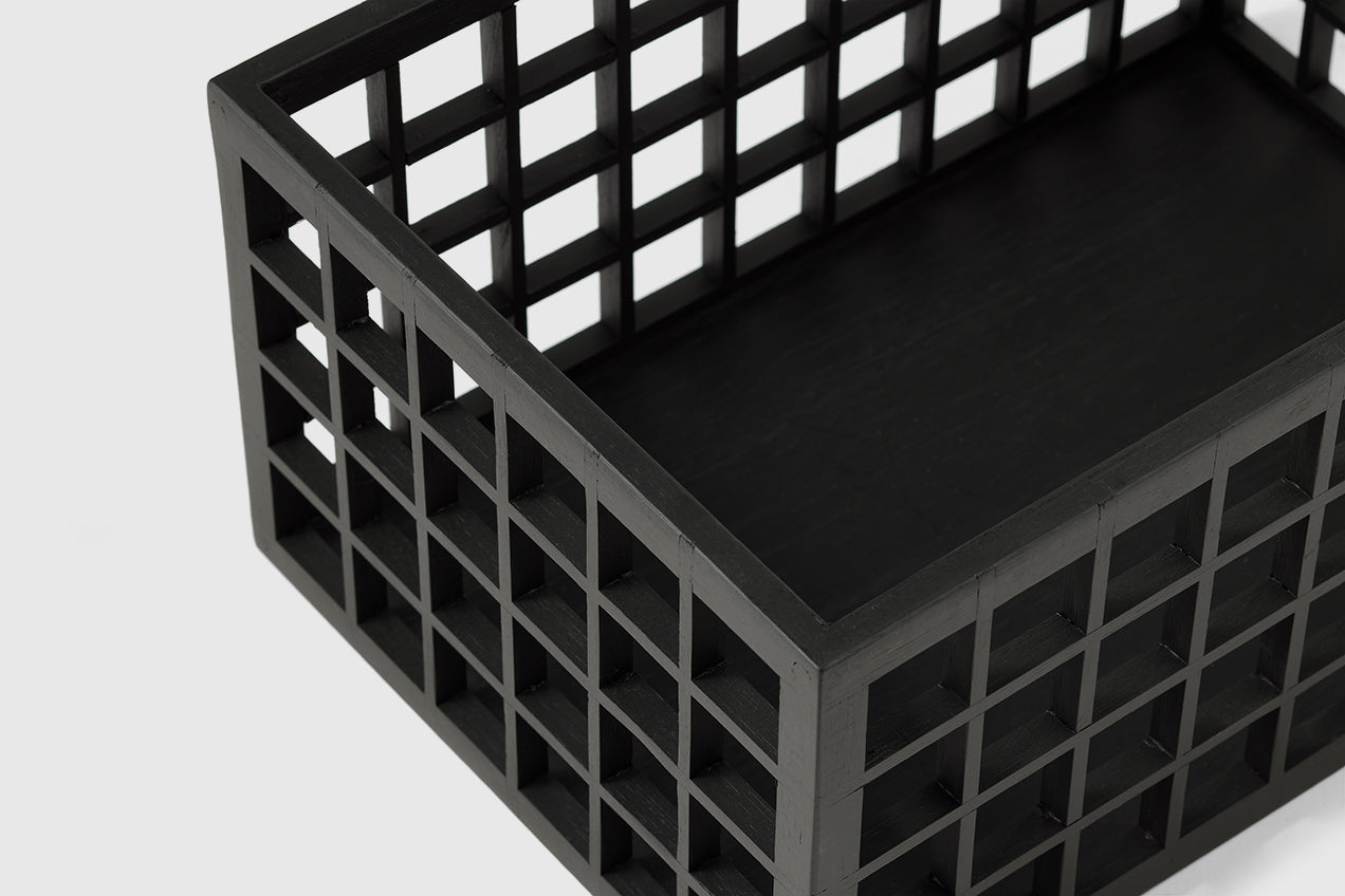 Wide Bamboo Pantry Bin, Black | The Container Store x KonMari by Marie Kondo 