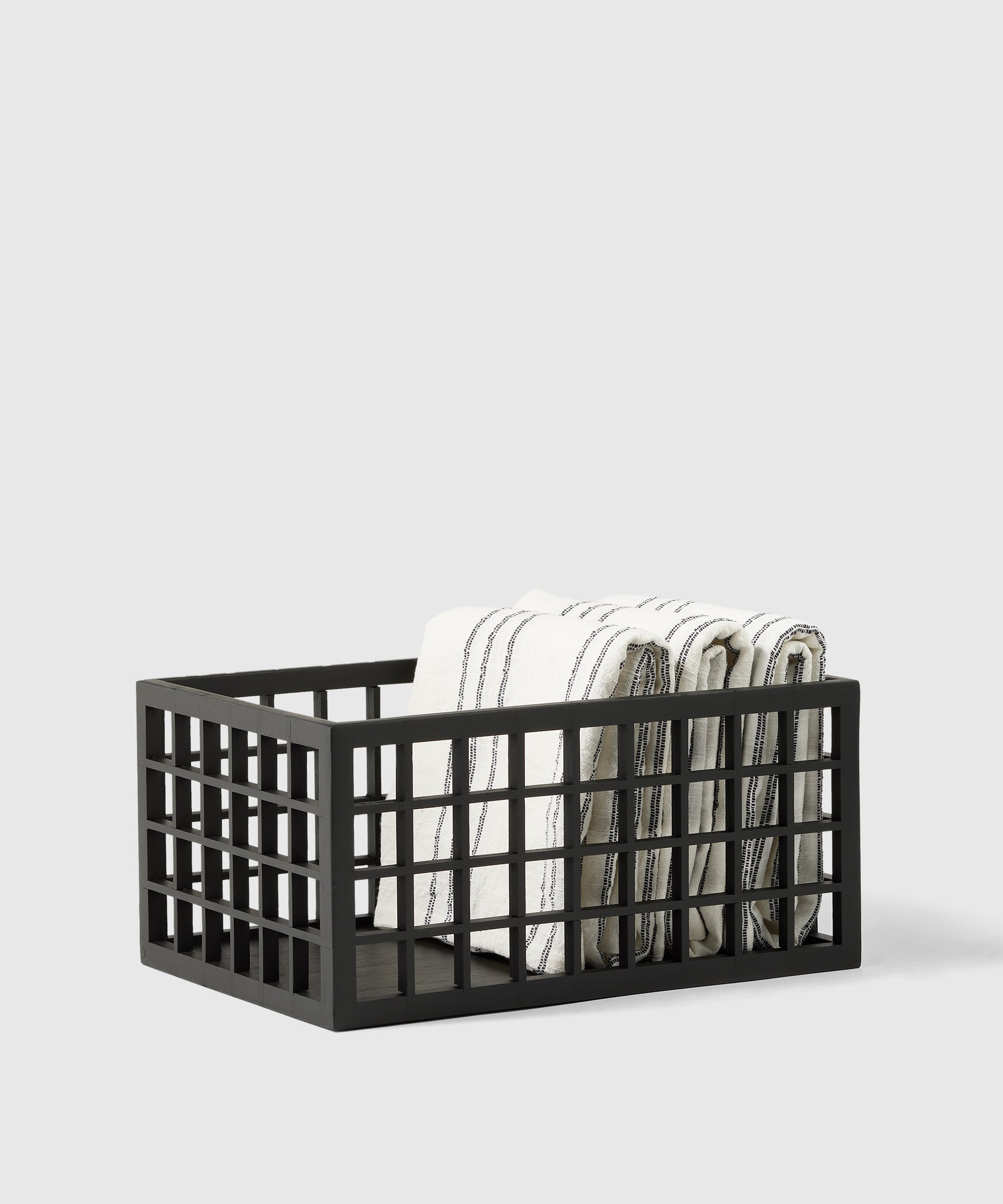 Wide Bamboo Pantry Bin, Black | The Container Store x KonMari by Marie Kondo 
