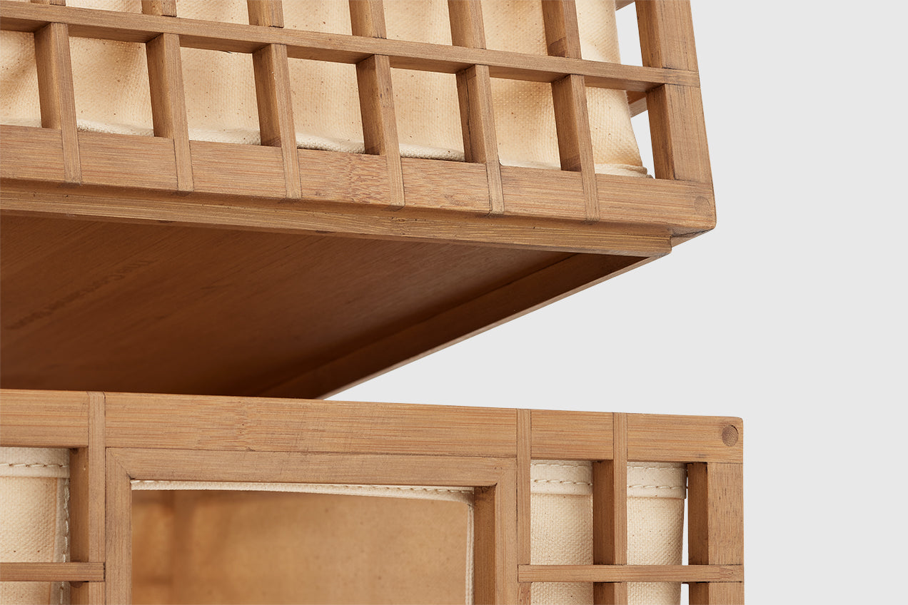 Bamboo Storage Cube with Liner | The Container Store x KonMari