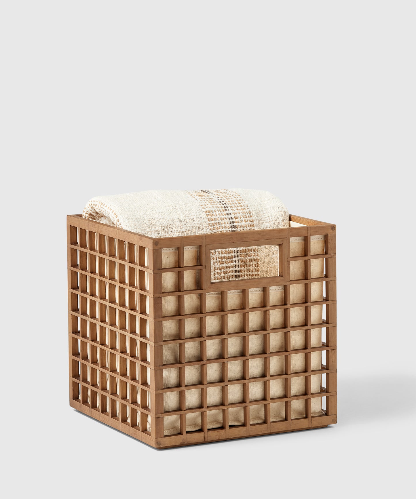 Bamboo Storage Cube with Liner | The Container Store x KonMari