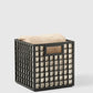 Bamboo Storage Cube with Liner in Black | The Container Store x KonMari