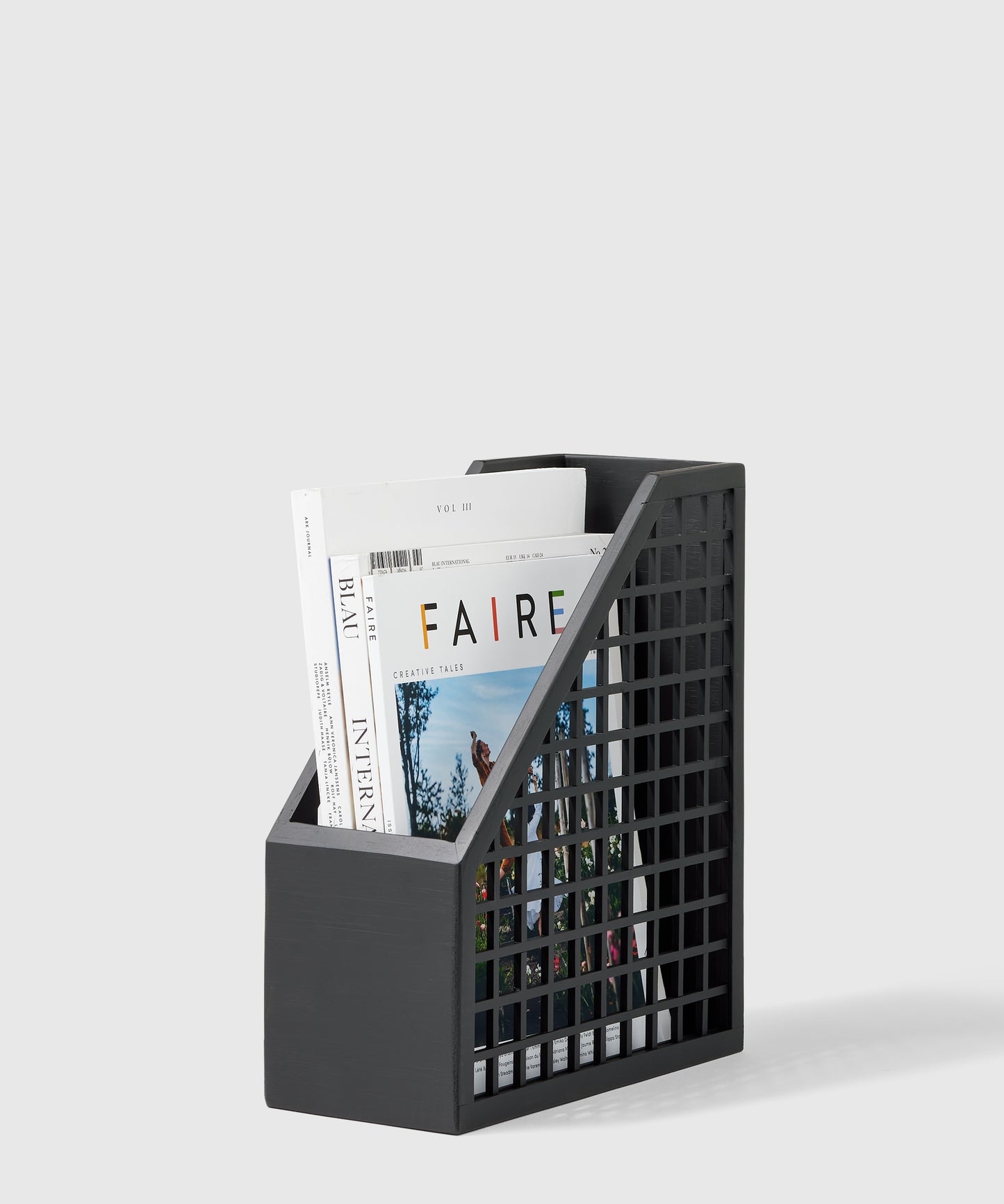 Bamboo Vertical Paper Holder in Black | The Container Store x KonMari 