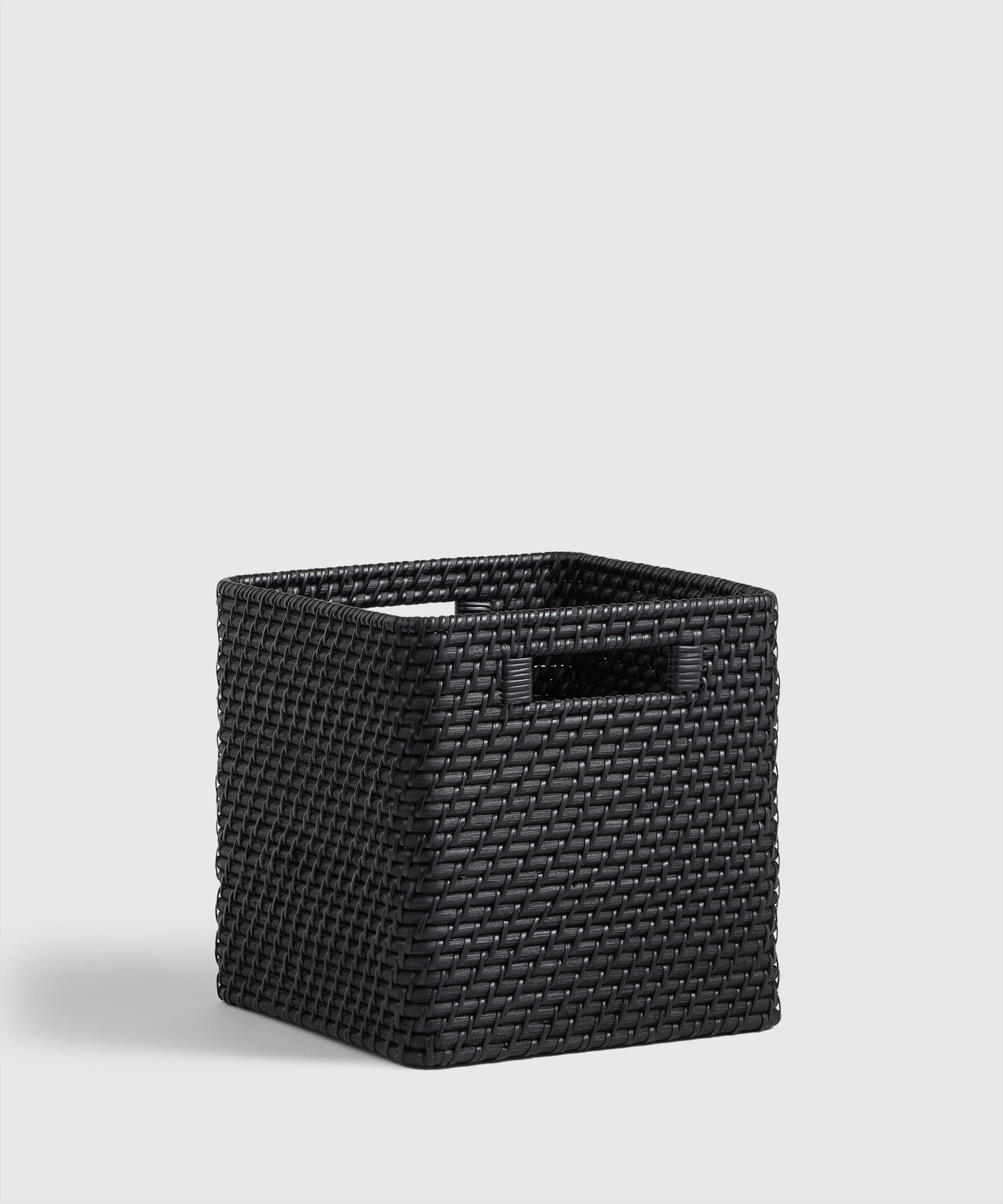 Medium Black Rattan Storage Cube | The Container Store x KonMari