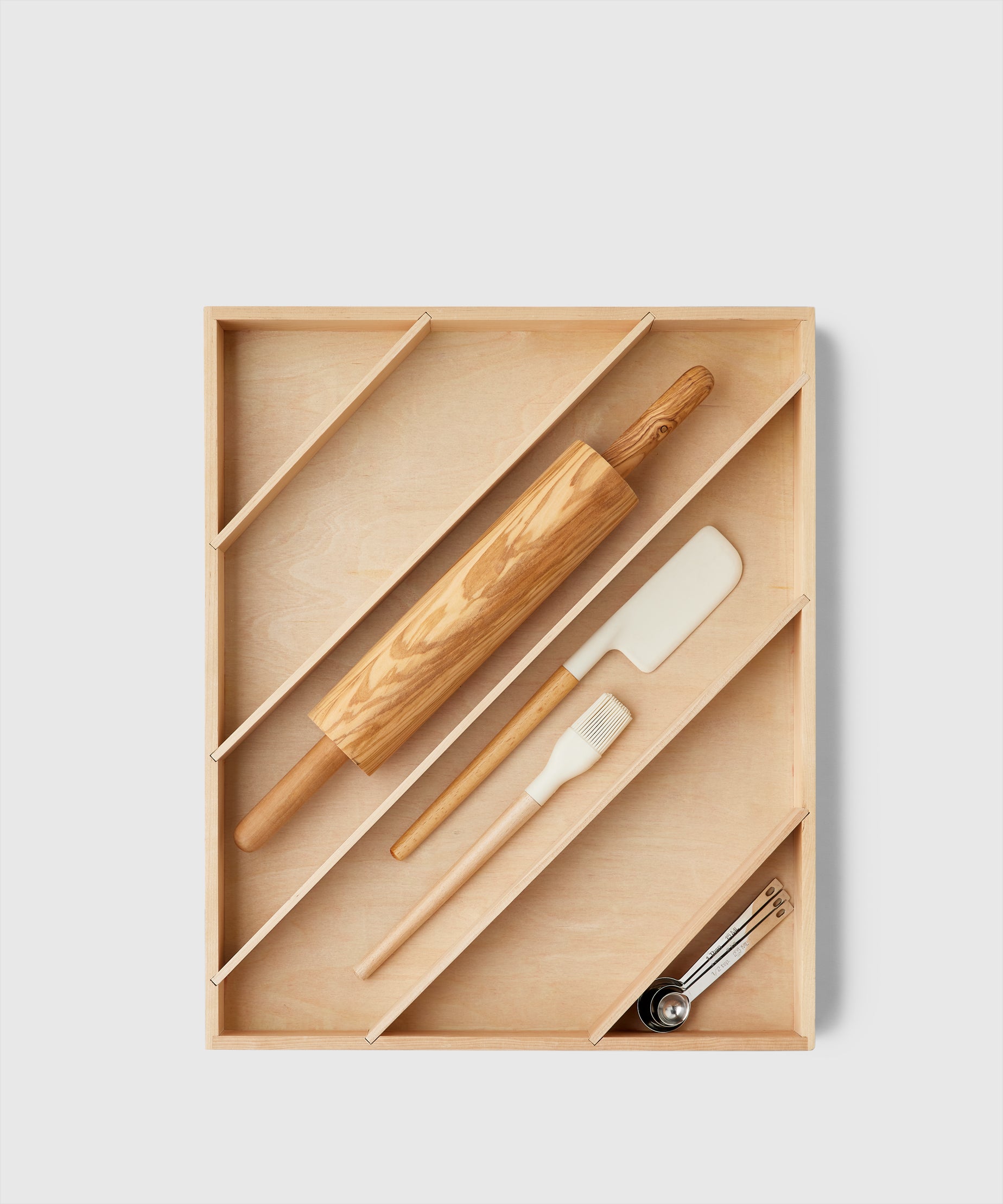 Birch Wide Utensil Organizer With Diagonal Compartments by Marie Kondo
