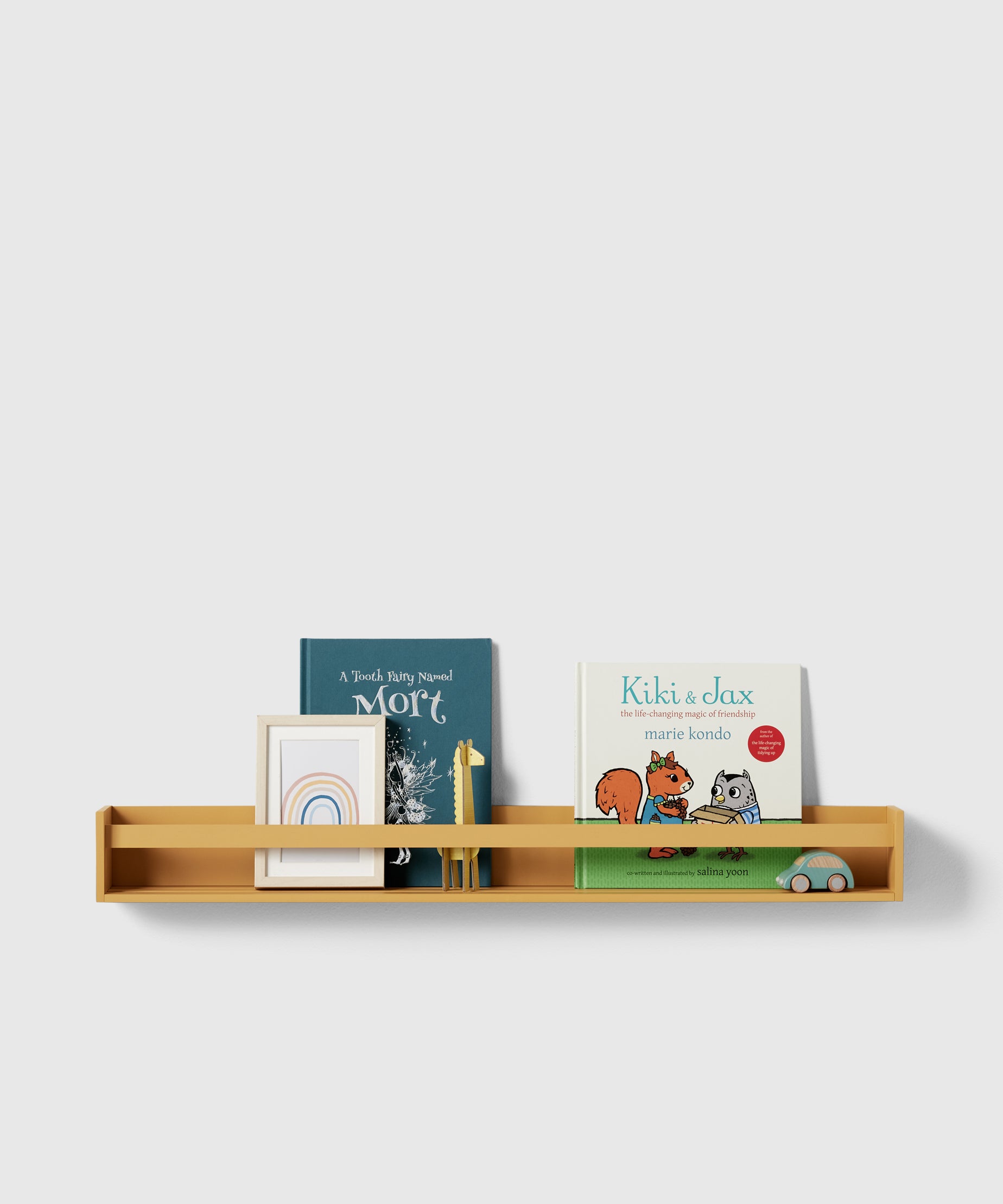 Bamboo Floating Bookshelf in Sunrise | The Container Store x KonMari 