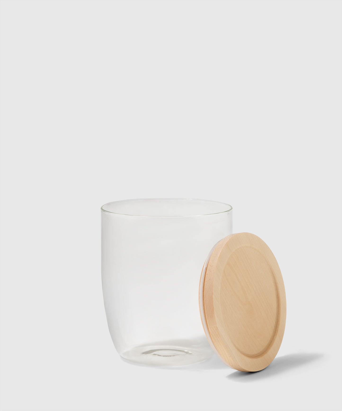Medium Modular Glass Canister With Birch Lid | The Container Store x KonMari
