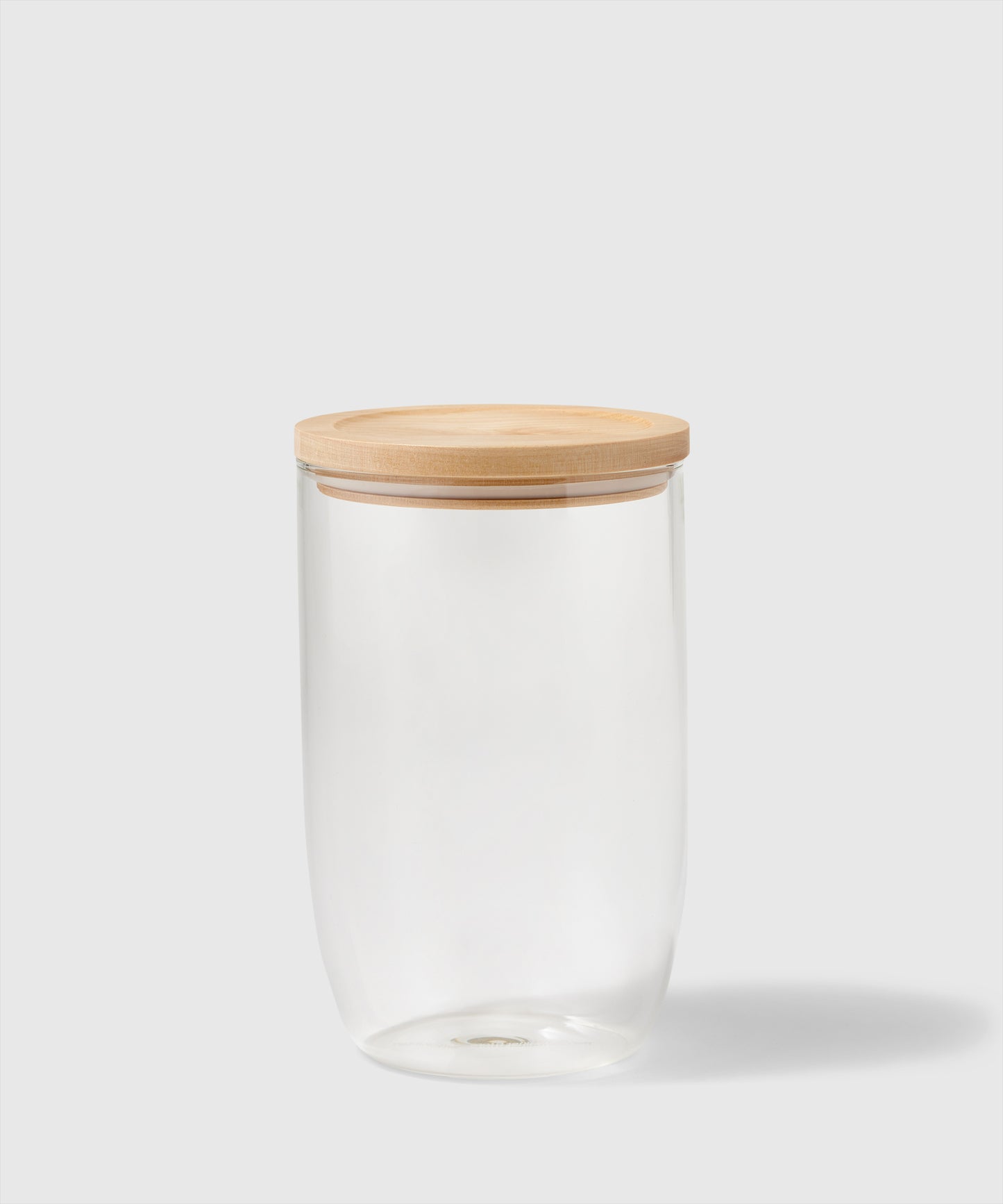 Large Modular Glass Canister With Birch Lid | The Container Store x KonMari