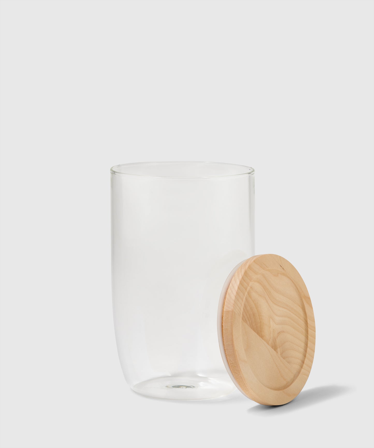 Medium Modular Glass Canister With Birch Lid | The Container Store x KonMari