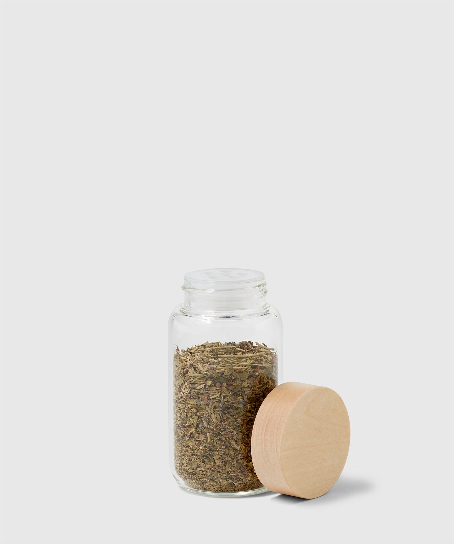 Glass Spice Jar with Bamboo/Birch Lid