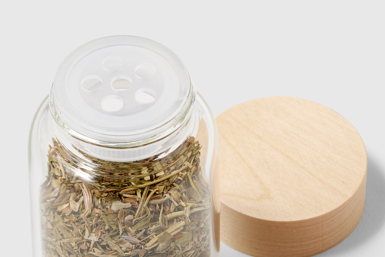 Glass Spice Jars with Wooden lids Kirrex Spice Jars Set Of Eight Kitchen  Storage