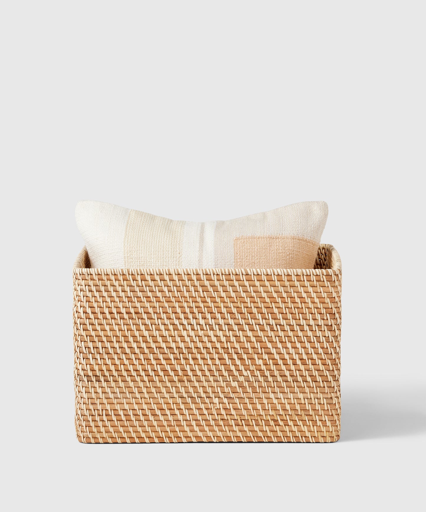 Extra-Large Woven Rattan Bin With Handles | Marie Kondo Official Site