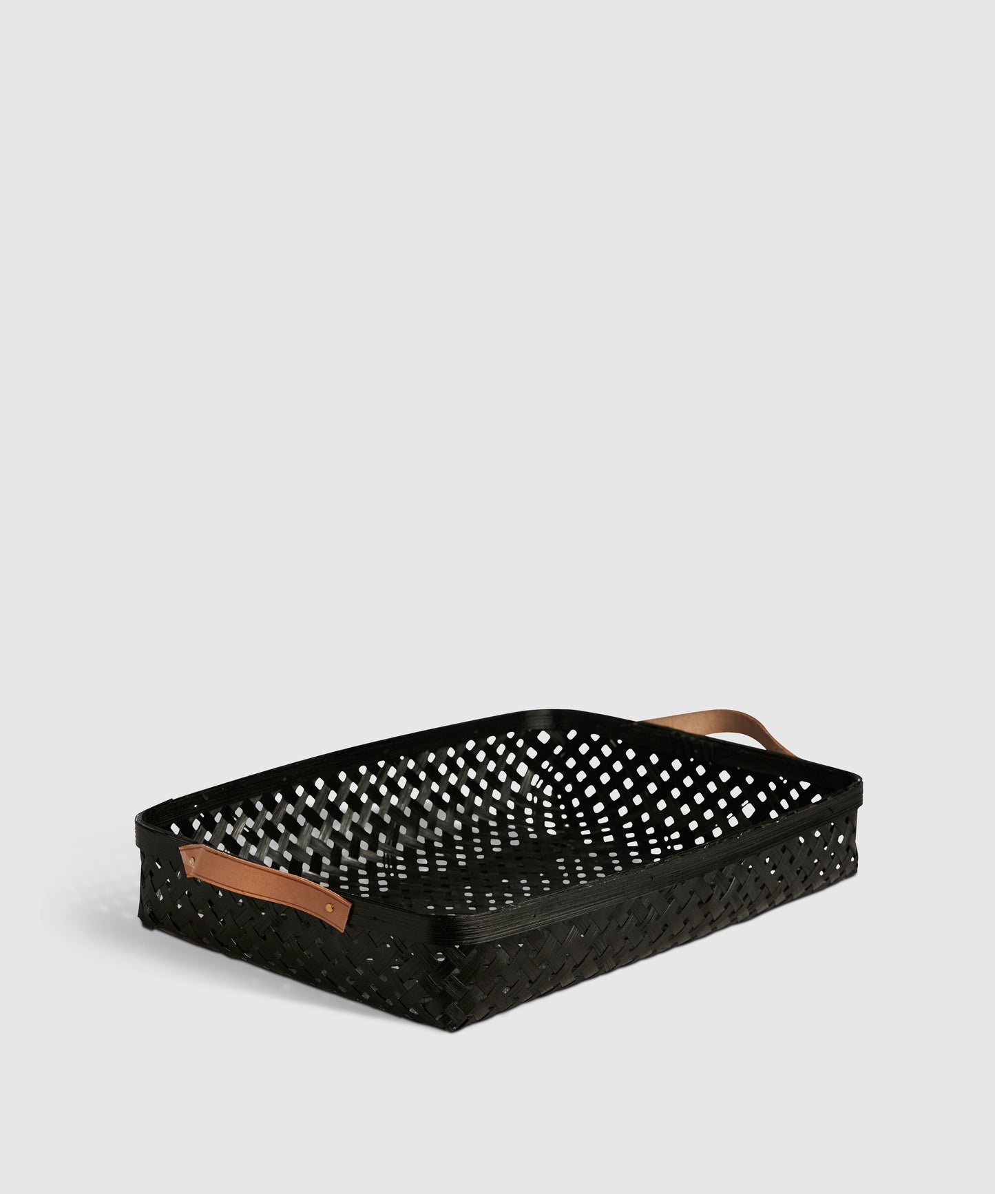 Bamboo & Leather Deep Organizing Tray | KonMari by Marie Kondo