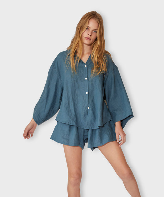 Linen Pajama Set With Shorts | Spa lover Gifts | Shop at KonMari