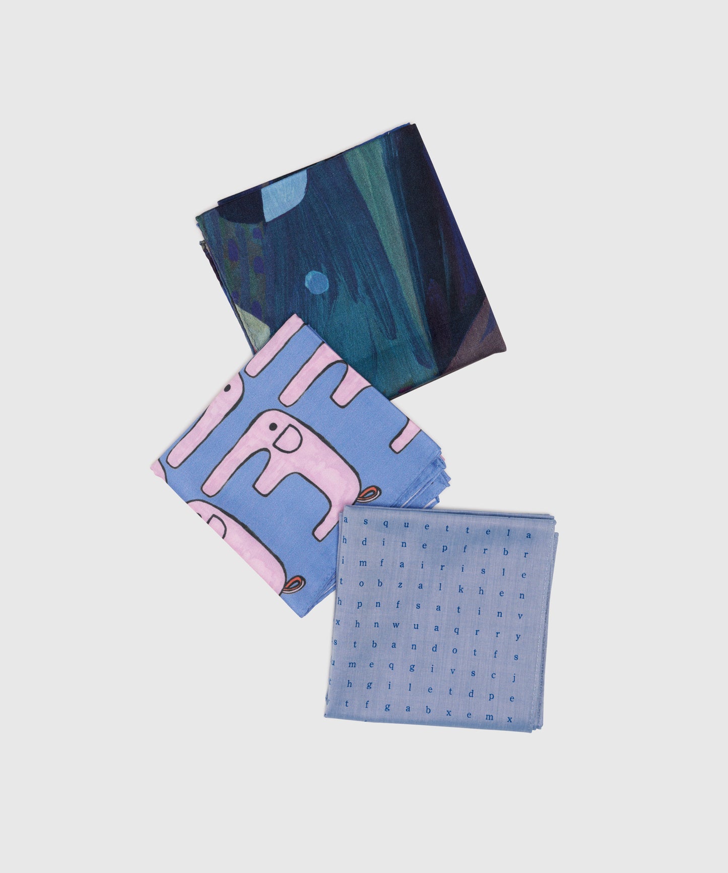 Cotton printed elephant pocket square | Shop KonMari by Marie Kondo