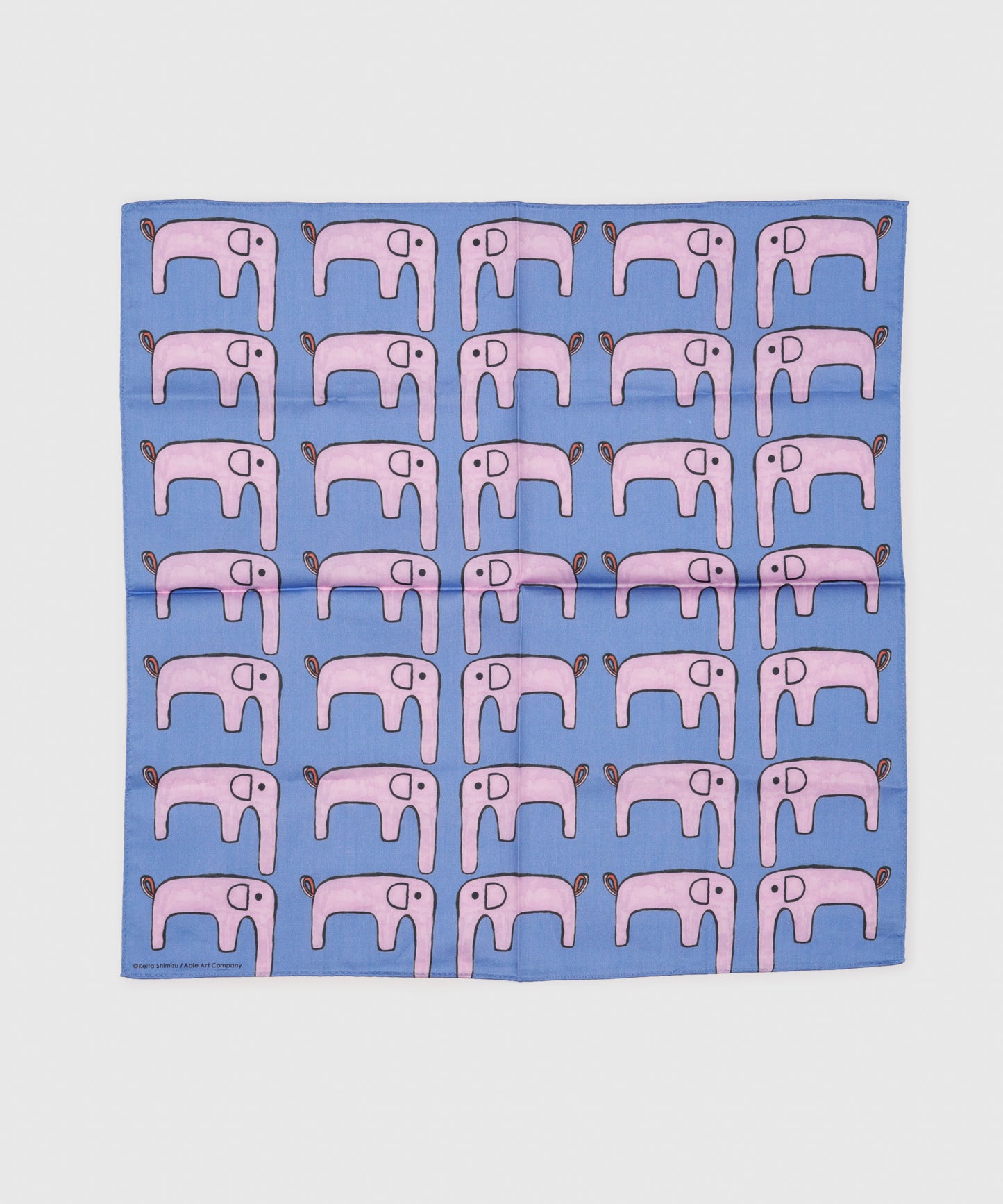 Cotton printed elephant pocket square | Shop KonMari by Marie Kondo