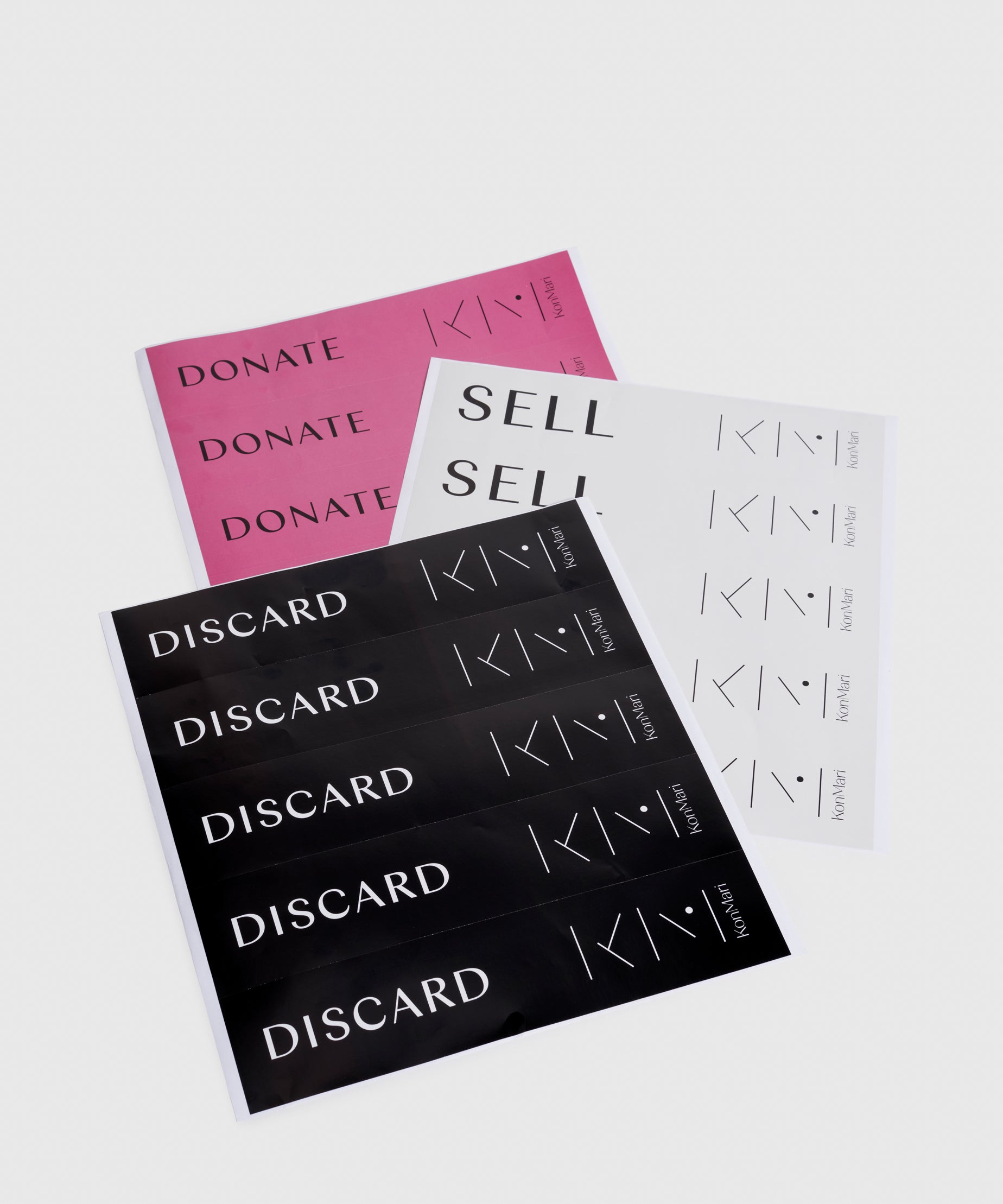 "Donate, Discard, Sell" Sticker Pack I Shop at KonMari by Marie Kondo
