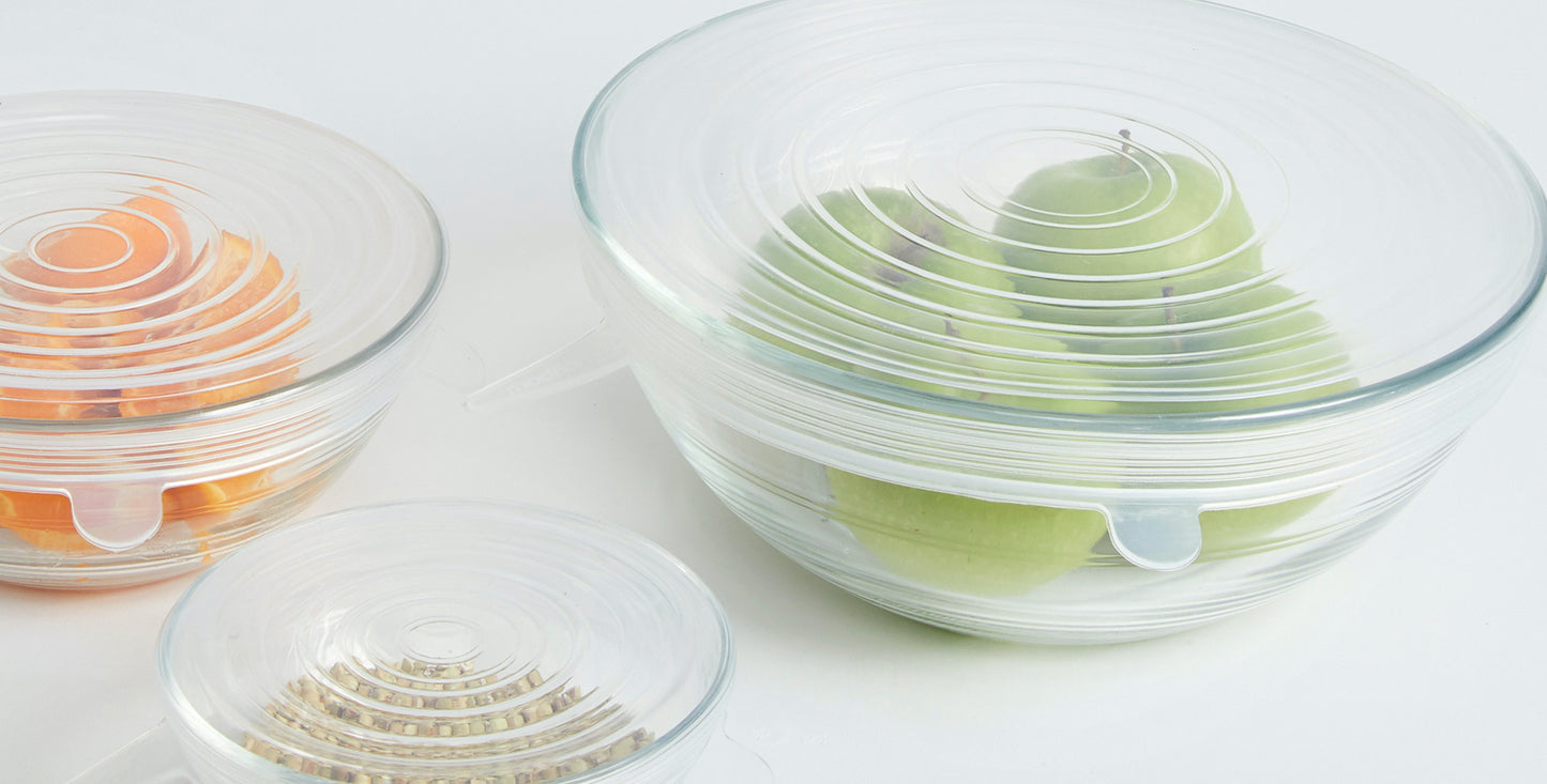 Stretchable Reusable Low Waste Silicone Lid Set | KonMari | Marie Kondo