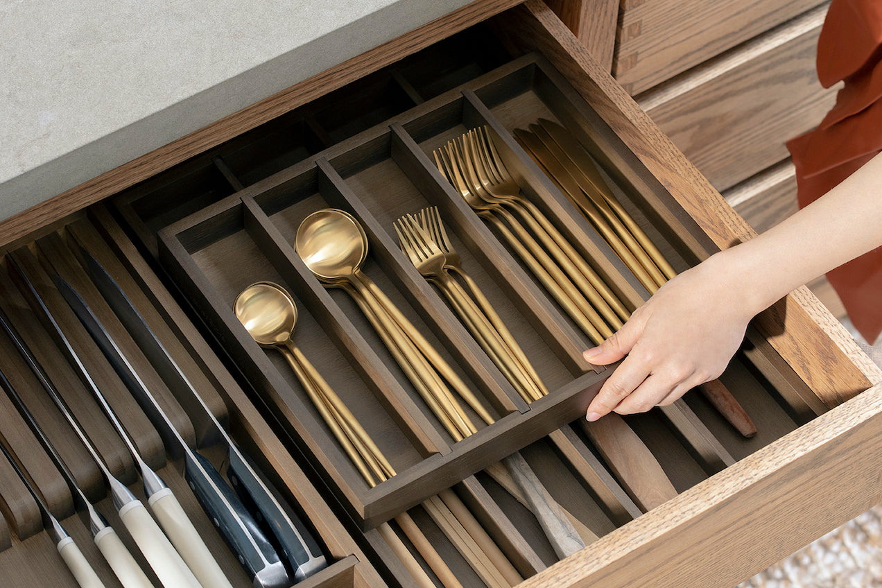 2-Tier Flatware & Cooking Utensils Organizer