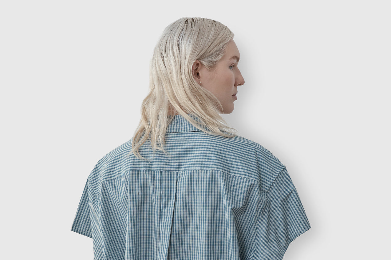 Organic Cotton Short-Sleeve Pajama Set - Blue | KonMari by Marie Kondo 
