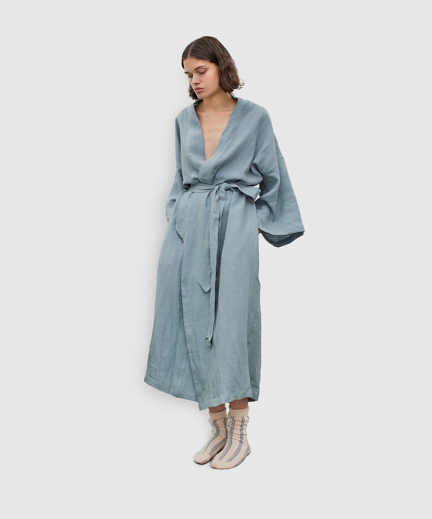 Linen Kimono Robe by Deiji Studios | KonMari by Marie Kondo